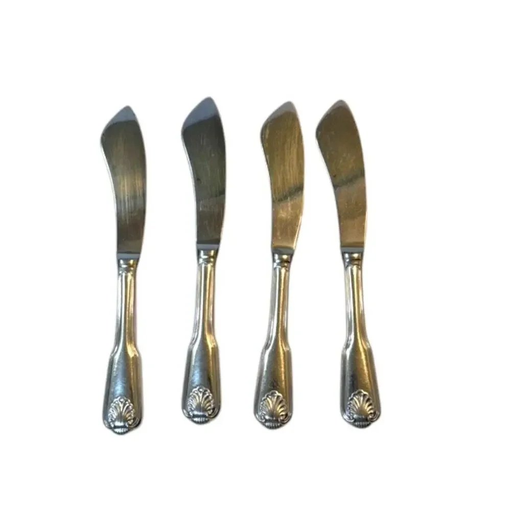 Towle London Shell Butter Spreaders Stainless Germany Set of 4